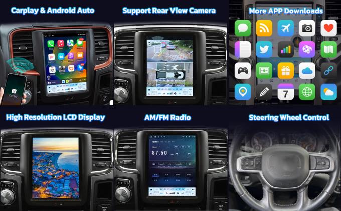 Wireless Car 1500 Dodge Ram Radio Upgrade 2014 2015 2016 2017 10.4 Inch 4