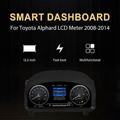 ODM Digital Instrument Cluster Dashboard Aftermarket Gauge Cluster Toyota Alphard 2008-2014