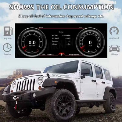 ODM 12.3 Inch Digital Dash Cluster Speedometer For Jeep Wrangler 2011-2017 LCD JK