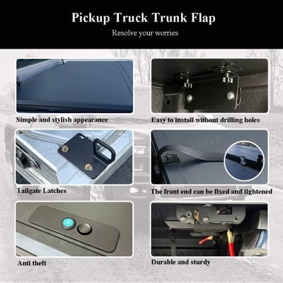 Trifold Ford F150 Truck Bed Replacement Tonneau Cover Matte Black