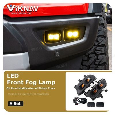 CE 2021-2023 Ford F150 Raptor Front Bumper Yellow Led Fog Light Signal Lamps 2P