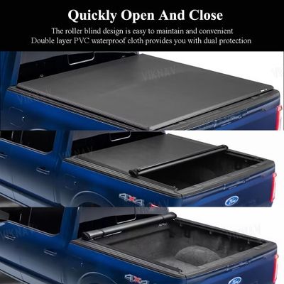 24oz Heavy Duty Ford F150 Truck Bed Replacement Tonneau Cover LED DRL