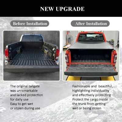24oz Heavy Duty Ford F150 Truck Bed Replacement Tonneau Cover LED DRL