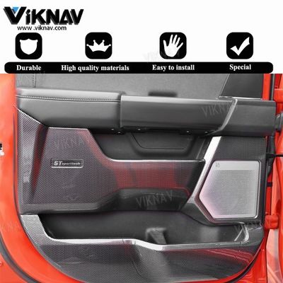 Viknav Car Door Anti Kick Pad for Ford F-150 F150 2015-2020 Accessories Carbon Fiber Style Leather