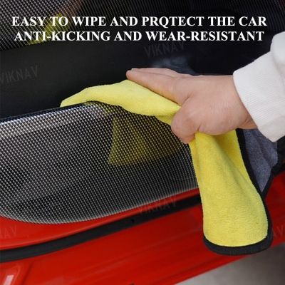 Viknav Car Door Anti Kick Pad for Ford F-150 F150 2015-2020 Accessories Carbon Fiber Style Leather