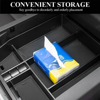 Viknav Center Console Organizer Tray Storage Suitable For 2015-2024 F150 Raptor Center Armrest Glove