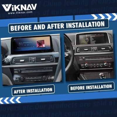 Viknav Car Radio 12.3 inch For BMW 6 Series F06 F12 2010-2012 CIC System Wireless Android Auto Carplayer GPS Navigation
