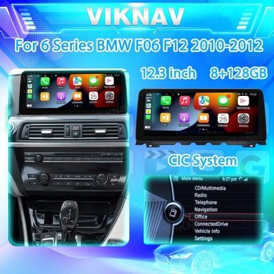 Viknav Car Radio 12.3 inch For BMW 6 Series F06 F12 2010-2012 CIC System Wireless Android Auto Carplayer GPS Navigation