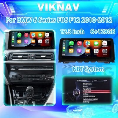 Viknav Car Radio 12.3 inch For BMW 6 Series F06 F12 2010-2012 NBT System Wireless Android Auto Carplayer GPS Navigation