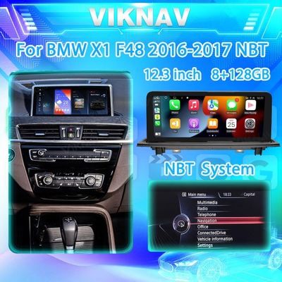 Viknav 12.3 inch Car Radio For BMW X1 F48 2016-17 NBT System Wireless Multimedia Player GPS Navigation Android Auto