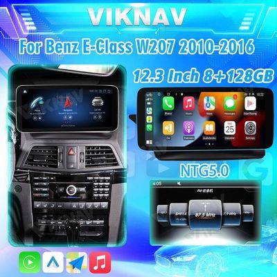 Viknav 12.3 Inch Android Car With Screen Multimedia Player For Mercedes Benz E Class W207 2010-2016 GPS 2Din NTG5.0