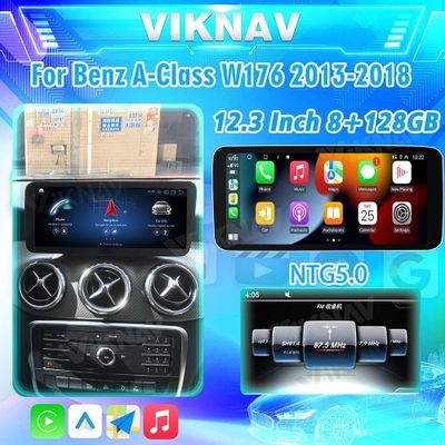Viknav 12.3 Inch Android For Benz A W176 CLA C117 GLA X156 G W463 2013-2018 GPS Car With Screen Radio Player (NTG5.0)