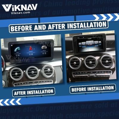 Viknav 12.3 Inch Android Car For Mercedes Benz C W205 GLC X253 V W447 X 2015-2019 With Screen Player GPS 2Din (NTG5.0)