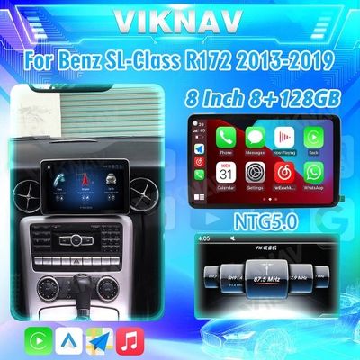 Viknav 8Inch Android Car Radio With Screen Multimedia Player For Mercedes Benz SL SLK SLC R172 2013-2019 GPS 2Din NTG5.0