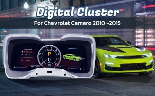 12.3 inch Digital Dash Instrument Cluster Replacement for 2010 2011 2012 2013 2014 2015 Camaro Linux LCD Cluster