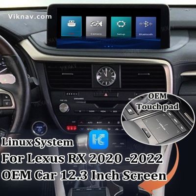 Viknav Fit For Original Car 12.3Inch Screen Linux System For Lexus RX 2020 2021 2022 Wireless Apple CarPlay Android Auto