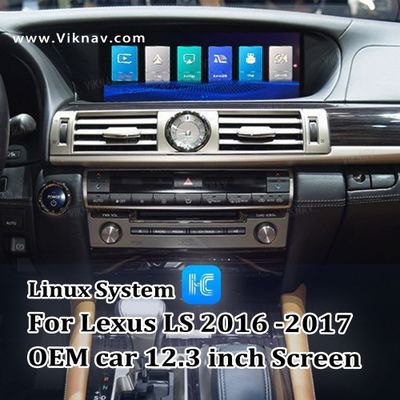 Viknav Fit For Original Car 12.3 Inch Screen Linux System For Lexus LS 2016 2017 Wireless Apple CarPlay Android Auto