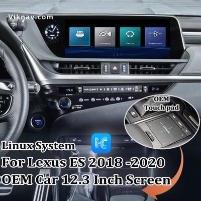 Viknav Fit For Original Car 12.3 Inch Screen Linux System For Lexus ES 2018 2019 2020 Wireless Apple CarPlay Android Aut