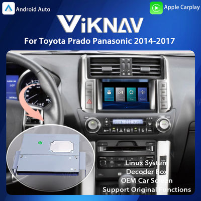 Viknav Linux System OEM Car For Toyota Prado Panasonic 2014-2017 Upgrade Decoder Box MuItimedia Wireless