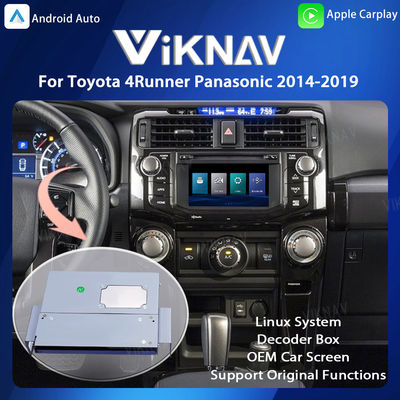 Viknav Linux System OEM Car For Toyota 4Runner Panasonic 2014-19 Upgrade Decoder Box MuItimedia Wireless  CarPlay