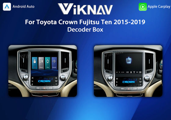 Viknav Linux System OEM Car For Toyota Crown Fujitsu Ten 2014-2019 Upgrade Decoder Box MuItimedia Wireless CarPlay