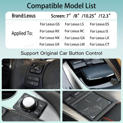 Viknav Linux System For Lexus RX 2012-2022 Wireless Apple CarPlay Android Auto Only Support Original Car OEM Screen