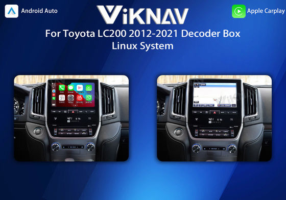 Viknav Linux System For Toyota LC200 2012-2021 Wireless Apple CarPlay Android Auto Only Support Original Car OEM Screen