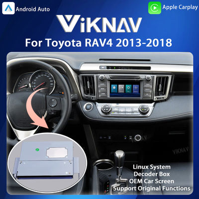 Viknav Linux System For Toyota RAV4 2013-2018 Decoder Box Wireless Apple CarPlay Android Auto Only Support Original Car
