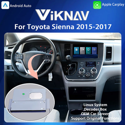 Viknav Linux System For Toyota Sienna 2015-2017 Decoder Box Wireless Apple CarPlay Android Auto Only Support Original Ca