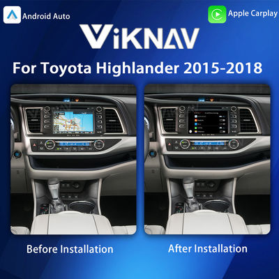 Viknav Linux System For Toyota Highlander 2015-2018 Decoder Box Wireless Apple CarPlay Android Auto