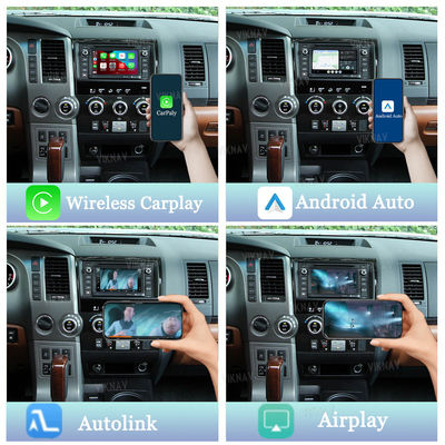 Viknav Linux System For Toyota Sequoia 2014-2017 Decoder Box Wireless Apple CarPlay Android Auto