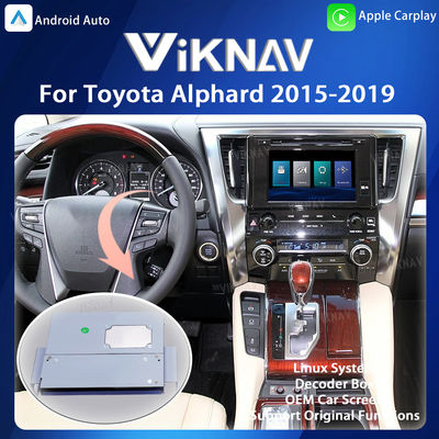 Viknav Linux System For Toyota Alphard 2015-2019 Decoder Box Wireless Apple CarPlay Android Auto