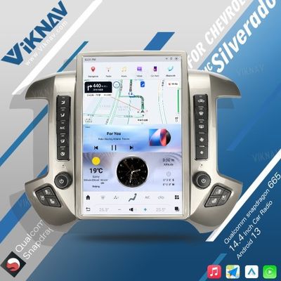 VIKNAV 14.4'' Car Radio For Chevrolet Silverado / GMC SIERRA 2013-2018 （Sliver）