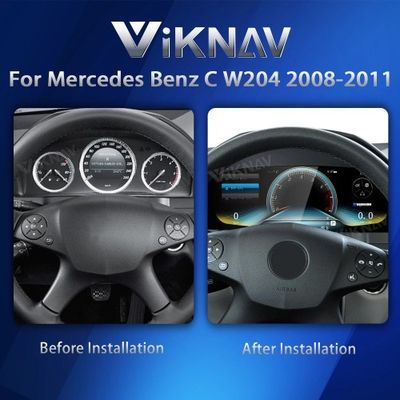 VIKNAV 12.3" Digital Speedometer For Mercedes  Benz C-Class W204 2008-2011