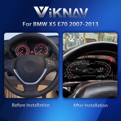 VIKNAV 12.3" Digital Instrument Cluster for BMW X5 E70 2007-2013 Linux system