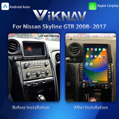 VIKNAV 13.6" Car Radio For Nissan Skyline GTR 2008- 2017 HD Touch Screen Android Head Unit