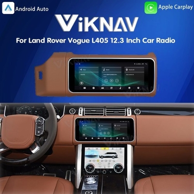 Viknav 12.3 Inch Touch Screen Car Radio For Land Rover Range Rover Vogue L405 2013-2017 Multimedia Player GPS Navigation Head Unit (Brown)