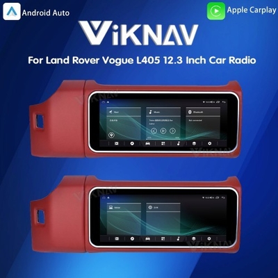 Viknav 12.3 Inch Touch Screen Car Radio For Land Rover Range Rover Vogue L405 2013-2017 Multimedia Player GPS Navigation Head Unit (Red)