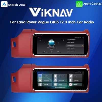 Viknav 12.3 Inch Touch Screen Car Radio For Land Rover Range Rover Vogue L405 2013-2017 Multimedia Player GPS Navigation Head Unit (Red)