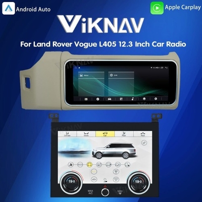 Viknav 12.3 Inch Touch Screen Car Radio And AC For Land Rover Range Rover Vogue L405 2013-2017 Multimedia Player GPS Navigation Head Unit (Beige All)
