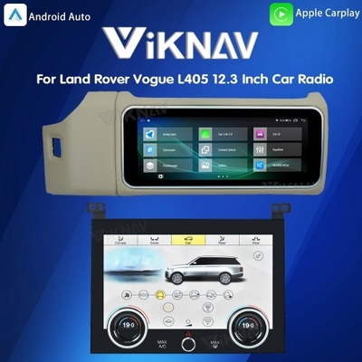 Viknav 12.3 Inch Touch Screen Car Radio And AC For Land Rover Range Rover Vogue L405 2013-2017 Multimedia Player GPS Navigation Head Unit (Beige All)