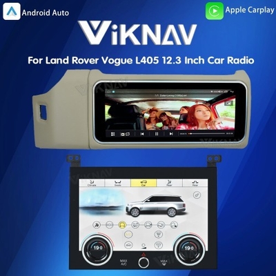 Viknav 12.3 Inch Touch Screen Car Radio And AC For Land Rover Range Rover Vogue L405 2013-2017 Multimedia Player GPS Navigation Head Unit (Beige All)