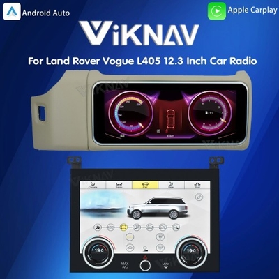 Viknav 12.3 Inch Touch Screen Car Radio And AC For Land Rover Range Rover Vogue L405 2013-2017 Multimedia Player GPS Navigation Head Unit (Beige All)