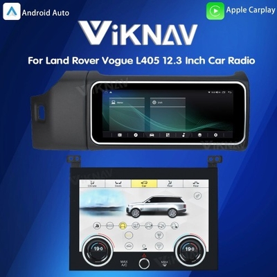 Viknav 12.3 Inch Touch Screen Car Radio And AC For Land Rover Range Rover Vogue L405 2013-2017 Multimedia Player GPS Navigation Head Unit (Black All)