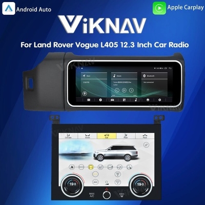 Viknav 12.3 Inch Touch Screen Car Radio And AC For Land Rover Range Rover Vogue L405 2013-2017 Multimedia Player GPS Navigation Head Unit (Black All)