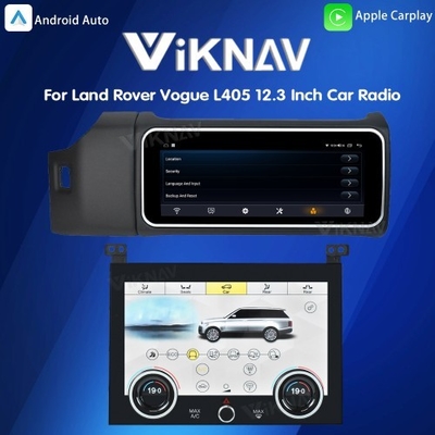 Viknav 12.3 Inch Touch Screen Car Radio And AC For Land Rover Range Rover Vogue L405 2013-2017 Multimedia Player GPS Navigation Head Unit (Black All)