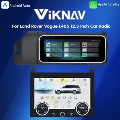 Viknav 12.3 Inch Touch Screen Car Radio And AC For Land Rover Range Rover Vogue L405 2013-2017 Multimedia Player GPS Navigation Head Unit (Black All)