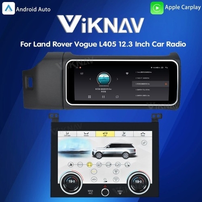 Viknav 12.3 Inch Touch Screen Car Radio And AC For Land Rover Range Rover Vogue L405 2013-2017 Multimedia Player GPS Navigation Head Unit (Black All)