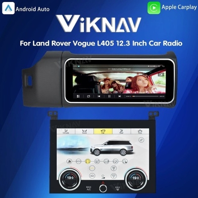 Viknav 12.3 Inch Touch Screen Car Radio And AC For Land Rover Range Rover Vogue L405 2013-2017 Multimedia Player GPS Navigation Head Unit (Black All)