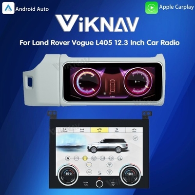 Viknav 12.3 Inch Touch Screen Car Radio And AC For Land Rover Range Rover Vogue L405 2013-2017 Multimedia Player GPS Navigation Head Unit (Ivory All)